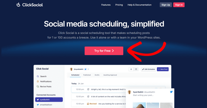 Sign up for ClickSocial Sign up for ClickSocial